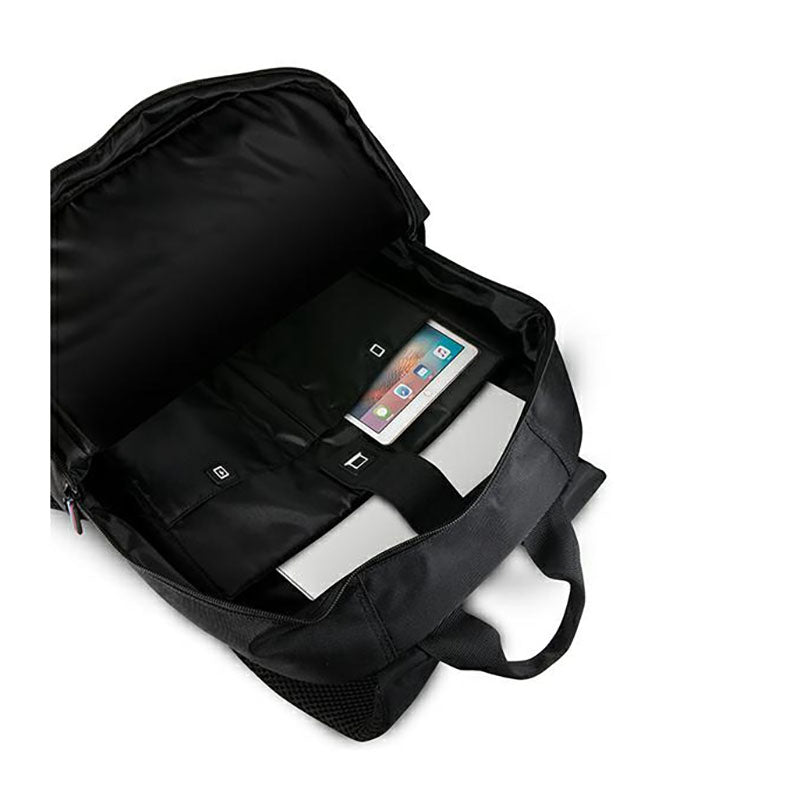 BMW anglies raudona juostele - nešiojamojo kompiuterio kuprinė 16" (juoda)