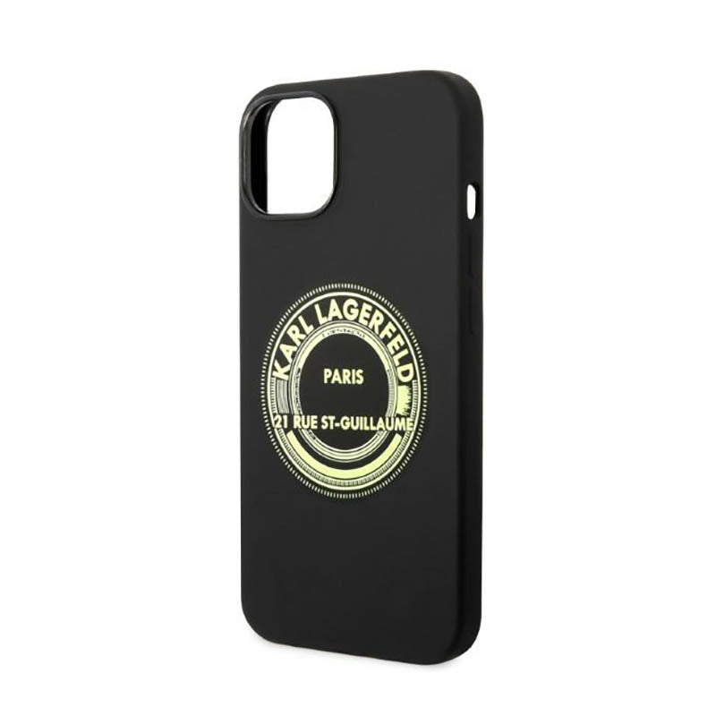 Karl Lagerfeld Silicone RSG – dėklas, skirtas iPhone 14 Plus (juodas)