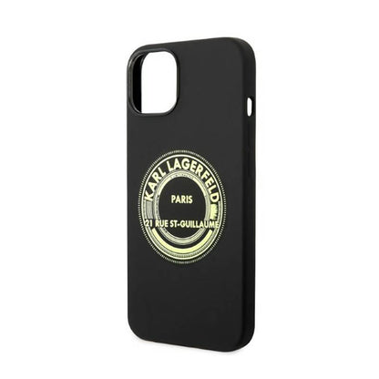Karl Lagerfeld Silicone RSG – dėklas, skirtas iPhone 14 Plus (juodas)