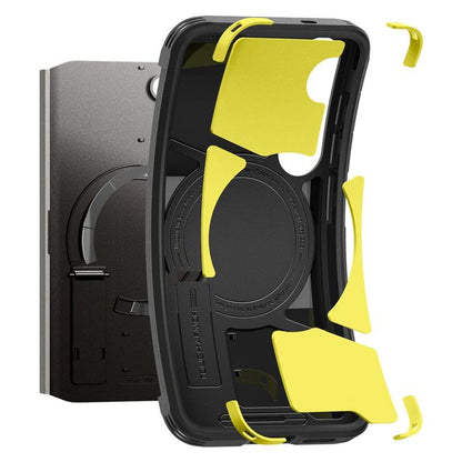 Spigen Tough Armor MagSafe – dėklas, skirtas „Samsung Galaxy S25“ (juodas)