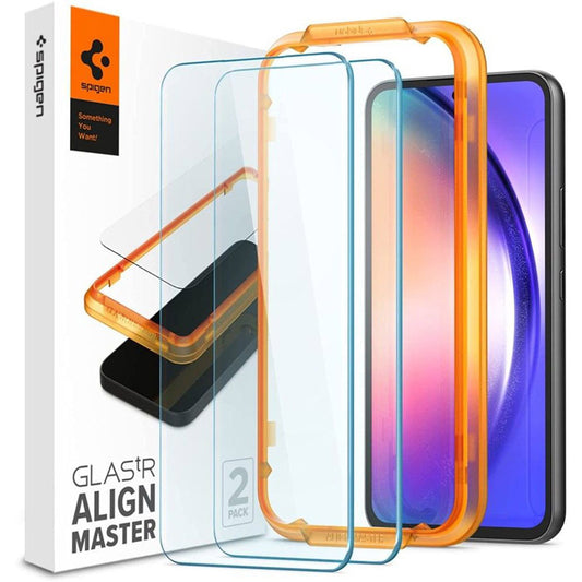 Spigen Alm Glas.TR Grūdintas stiklas Samsung Galaxy A54 5G (2 vnt., skaidrus)