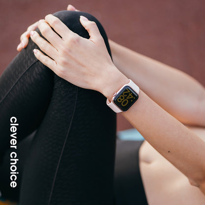 Crong Liquid – Dirželis skirtas Apple Watch 44/45/46/49 mm (smėlio rožinė)