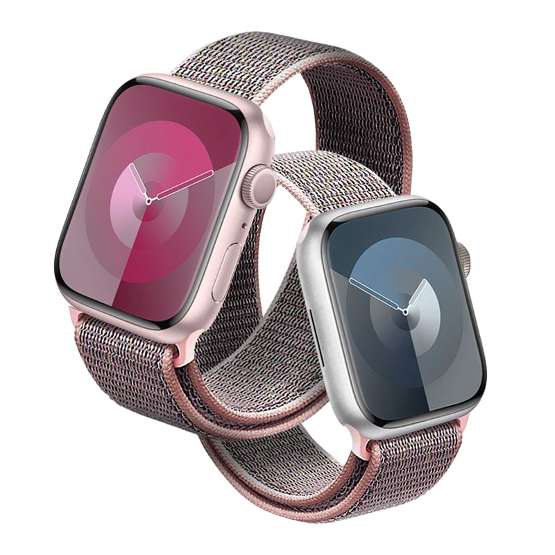 Crong Nailonas – Sportinis dirželis, skirtas Apple Watch 38/40/41/42 mm (šviesiai rožinis)