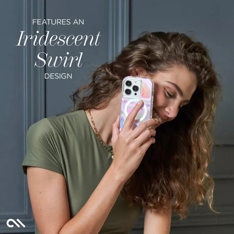 Case-Mate Soap Bubble MagSafe – dėklas, skirtas „iPhone 15 Pro Max“ (vaivorykštinis)