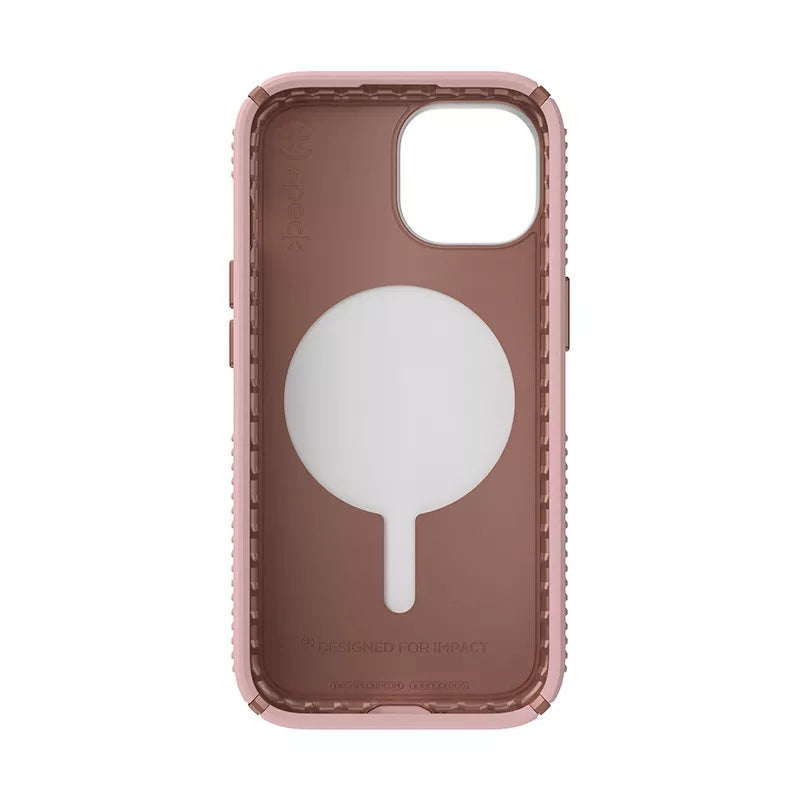 Speck Presidio2 Grip ClickLock & MagSafe – Dėklas, skirtas iPhone 16e / iPhone 15 / iPhone 14 / iPhone 13 (Dahlia Pink/Rose Copper)