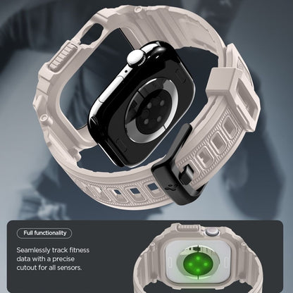 Spigen Rugged Armor Pro V2 – Dirželis su dėklu Apple Watch 10/11 46mm (Smėlio spalvos)