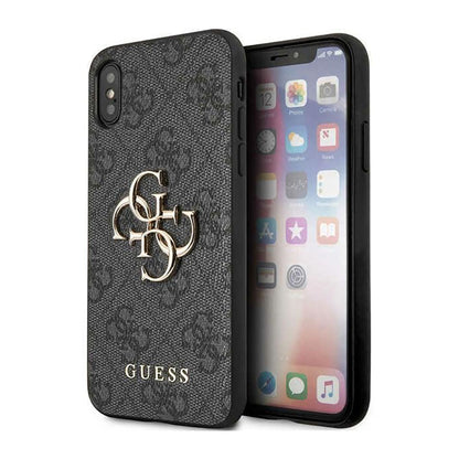 Guess 4G Big Metal Logo - iPhone X dėklas (pilkas)