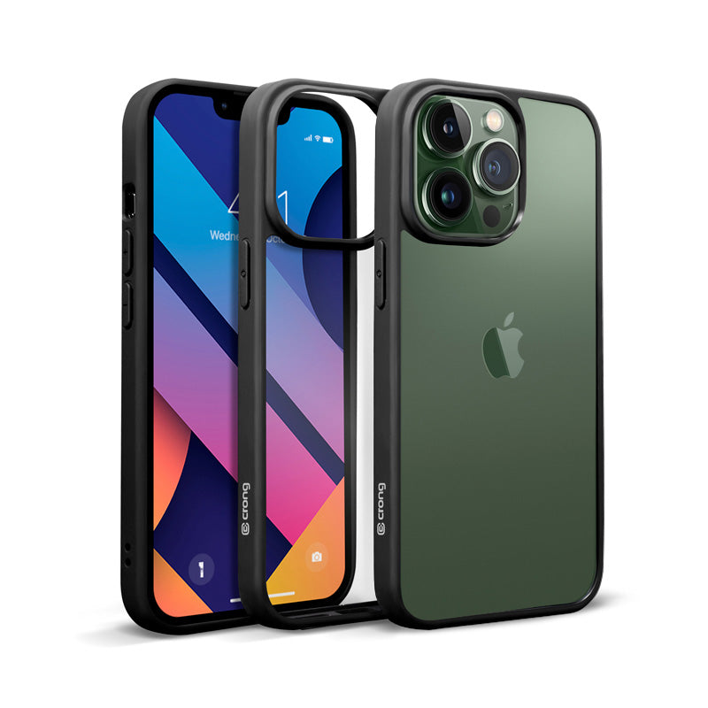 Crong Clear Cover – „iPhone 13 Pro Max“ dėklas (juodas)