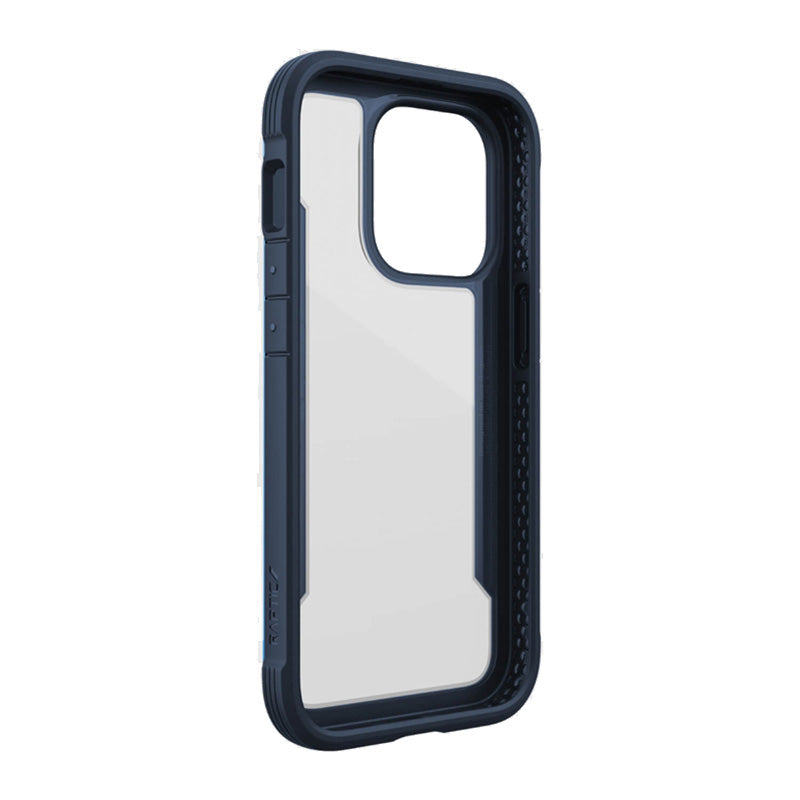 X-Doria Raptic Shield – aliuminio dėklas skirtas iPhone 14 Pro (atsparumas kritimui 3 m) (Marine Blue)