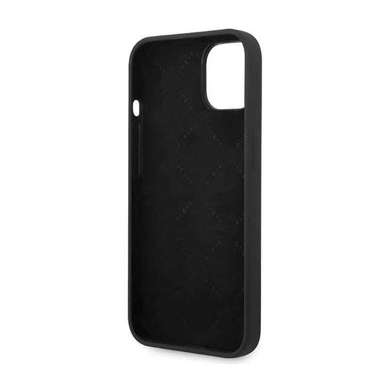 Guess Silicone Vintage - dėklas iPhone 14 Plus (juodas)