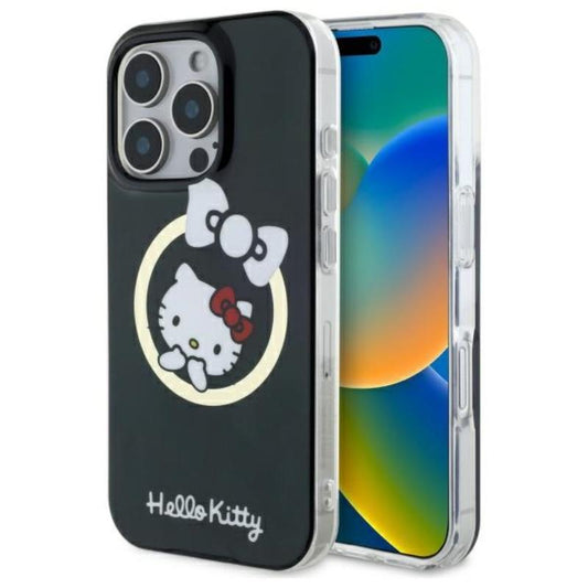 Hello Kitty IML Fun Bow MagSafe - dėklas iPhone 16 Pro (juodas)