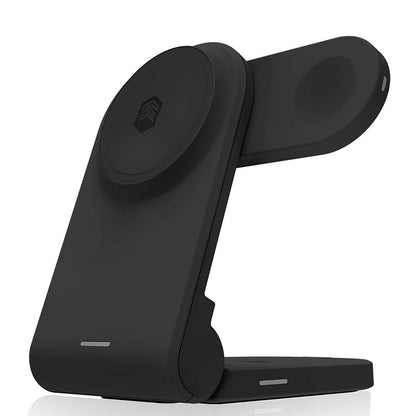 STM ChargeTree MAG – 3-in-1 belaidis mobiliojo telefono įkroviklis su MagSafe (juodas)