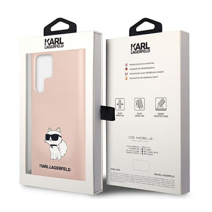 Karl Lagerfeld silikoninis NFT Choupette – dėklas, skirtas Samsung Galaxy S23 Ultra (rožinis)