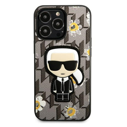 Karl Lagerfeld Iconic Karl Flower – dėklas iPhone 13 Pro (pilkas)