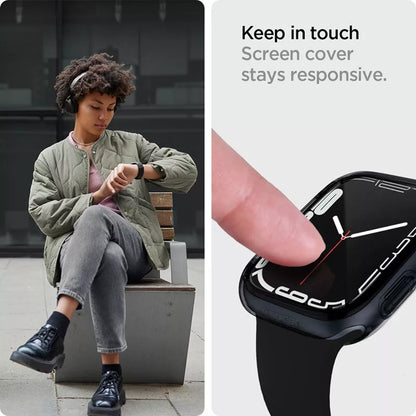 Spigen Ultra Hybrid – dėklas, skirtas „Apple Watch 7/8/9 41 mm“ (skaidrus)