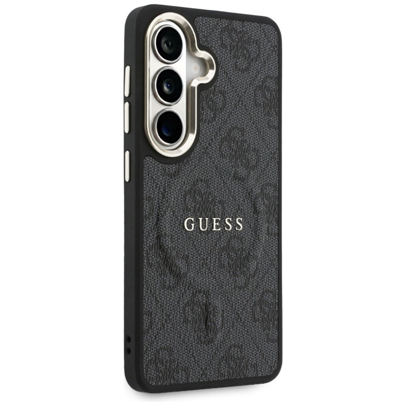Guess 4G Reliefinis Žiedas MagSafe dėklas - Samsung Galaxy S26+ (Juodas)