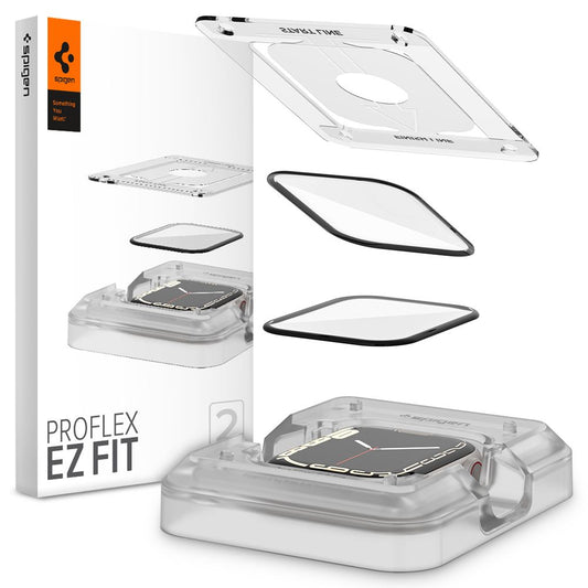 Spigen Proflex EZ FIT 2 pakuotės – ekrano apsauga skirta Apple Watch 8 / 7 45 mm (2 vnt.)