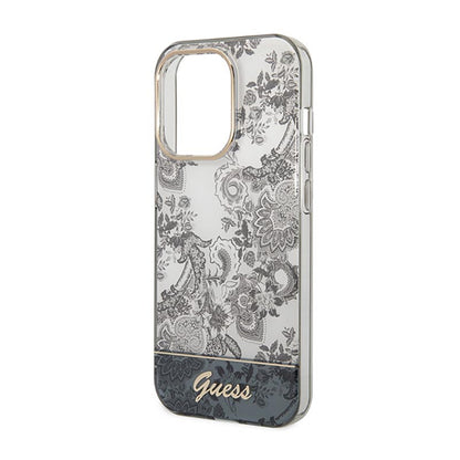 Guess Porcelain Collection - dėklas iPhone 14 Pro Max (pilkas)