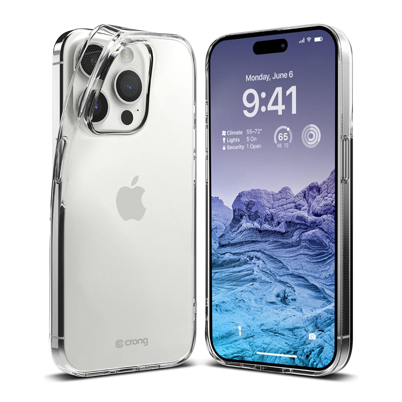 Crong Crystal Slim dėklas - iPhone 15 Pro Max dėklas (Skaidrus)