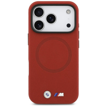 BMW M FW Metalinis Logo MagSafe dėklas, skirtas iPhone 17 Pro (raudonas)