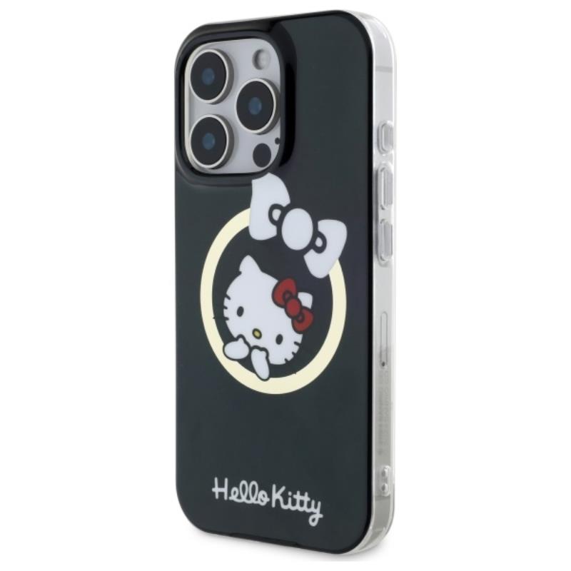 Hello Kitty IML Fun Bow MagSafe - dėklas iPhone 16 Pro (juodas)