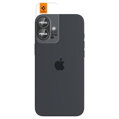 Spigen Optik Pro GLAS.TR EZ Fit Kameros Apsauga 2 vnt. - Objektyvo apsauga, skirta iPhone 17 / 16 / 16 Plus (2 vnt.) (Skaidri)