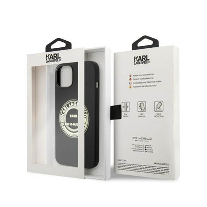 Karl Lagerfeld Silicone RSG – dėklas, skirtas iPhone 14 Plus (juodas)