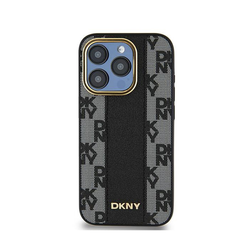 DKNY odinis languotas raštas MagSafe – dėklas, skirtas iPhone 15 Pro (juodas)