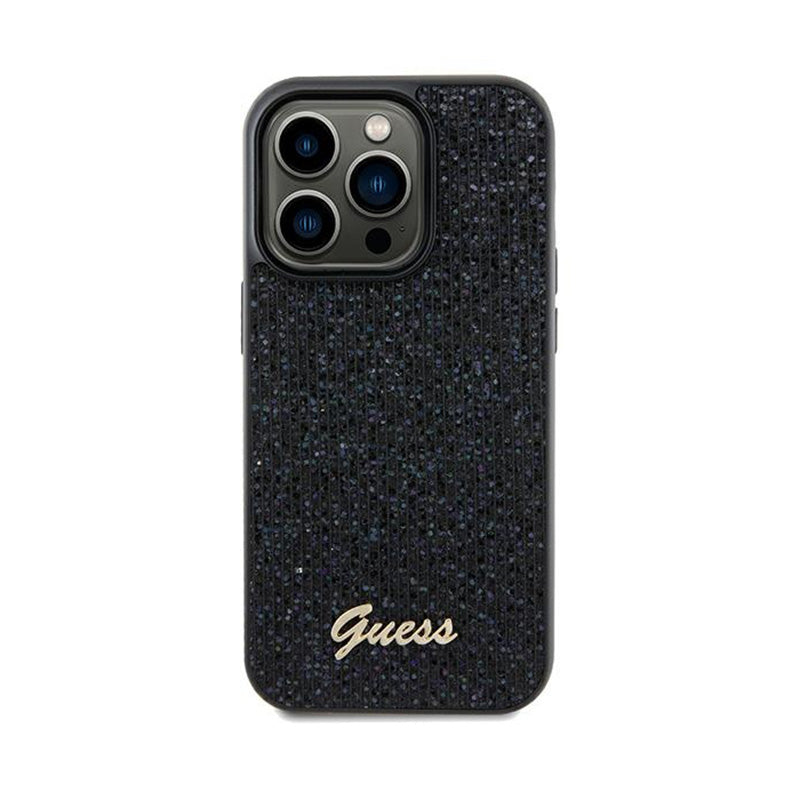 Guess Disco Metal Script – dėklas, skirtas „iPhone 13 Pro“ (juodas)