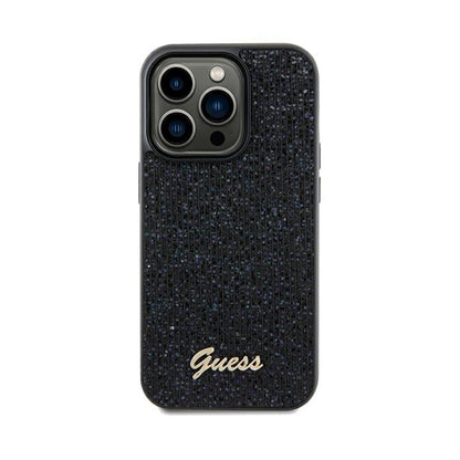 Guess Disco Metal Script – dėklas, skirtas „iPhone 13 Pro“ (juodas)