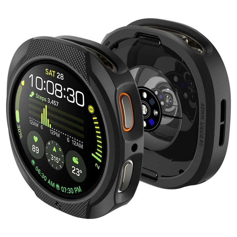 Spigen Liquid Air – Dėklas, skirtas Samsung Galaxy Watch 8 44 mm (Matinė juoda)