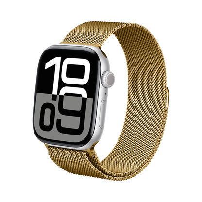 Crong Milano Plienas - Nerūdijančio plieno apyrankė, skirta Apple Watch 38/40/41/42 mm (auksinė)