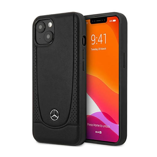 Mercedes Leather Urban Line – Dėklas, skirtas iPhone 14 Plus (juodas)
