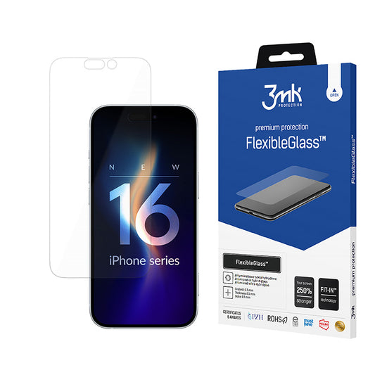 3mk FlexibleGlass – hibridinis stiklas iPhone 16