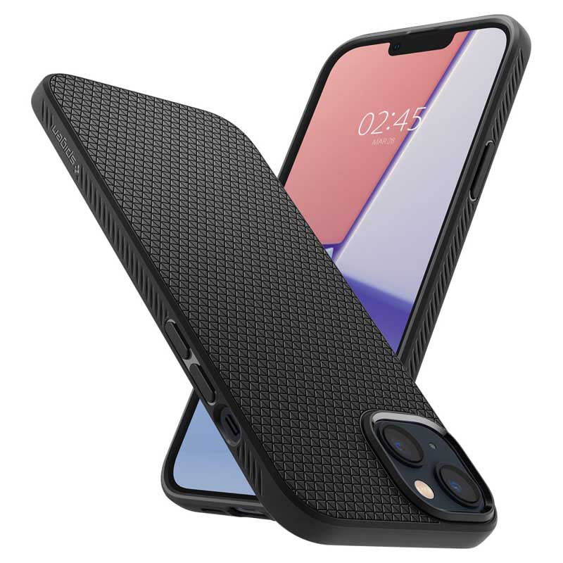 Spigen Liquid Air – dėklas, skirtas „iPhone 15 Plus“ / „iPhone 14 Plus“ („Black“)