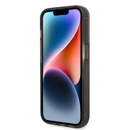 Karl Lagerfeld Liquid Glitter Round RSG Logo dėklas – dėklas, skirtas iPhone 14 Pro (juodas)