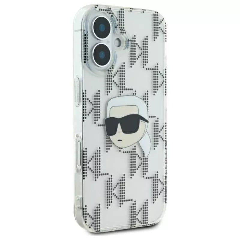 Karl Lagerfeld IML Karl Head Electroplated – Dėklas iPhone 16 (skaidrus)