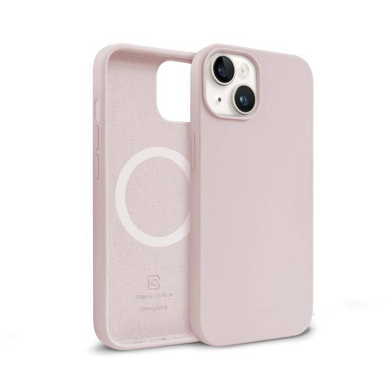 Crong Color Cover magnetinis dėklas iPhone 14 Plus (smėlio rožinė)