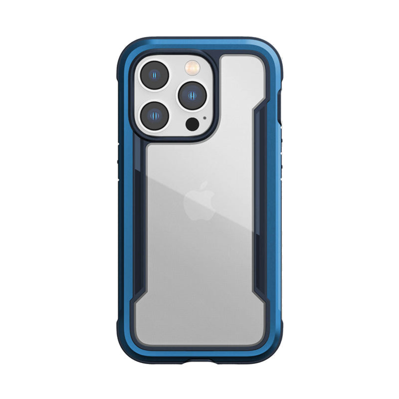 X-Doria Raptic Shield – aliuminio dėklas skirtas iPhone 14 Pro (atsparumas kritimui 3 m) (Marine Blue)