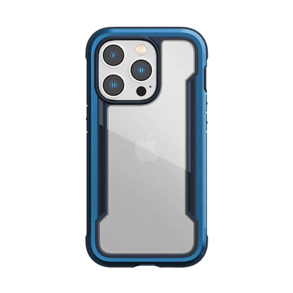 X-Doria Raptic Shield – aliuminio dėklas skirtas iPhone 14 Pro (atsparumas kritimui 3 m) (Marine Blue)