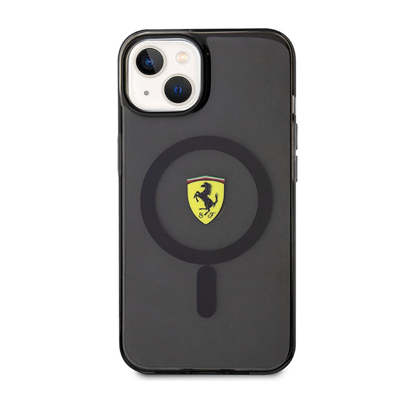 Ferrari Translucent MagSafe – dėklas, skirtas „iPhone 14“ (juoda)