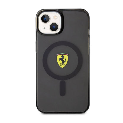 Ferrari Translucent MagSafe – dėklas, skirtas „iPhone 14“ (juoda)