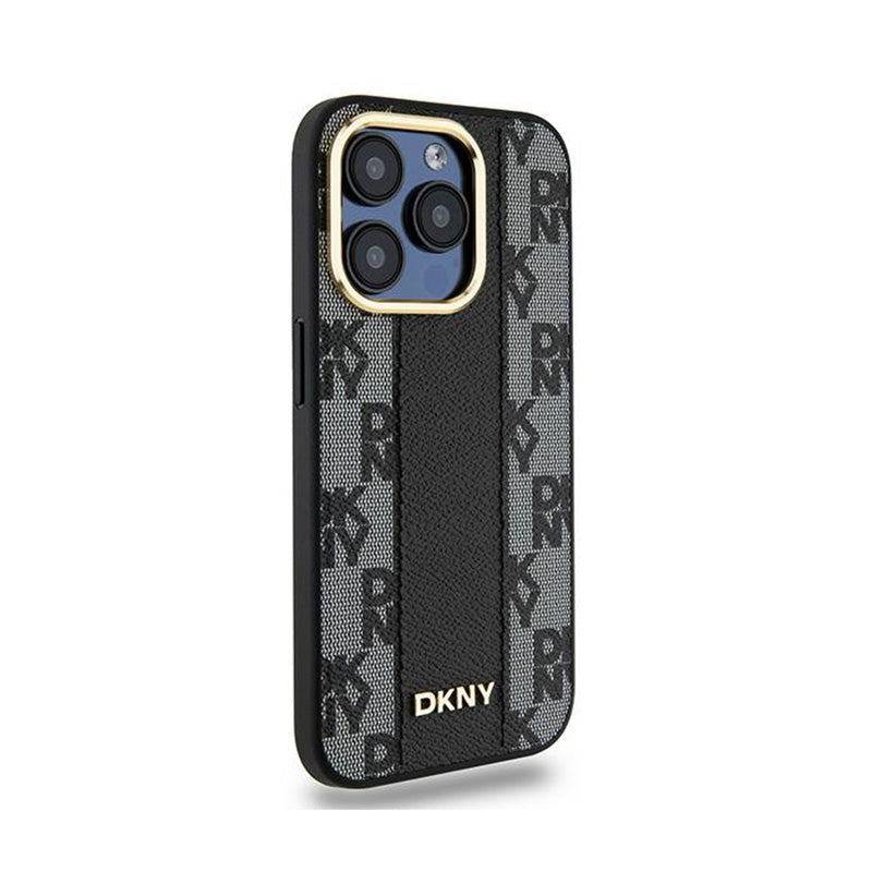DKNY odinis languotas raštas MagSafe – dėklas, skirtas iPhone 15 Pro (juodas)