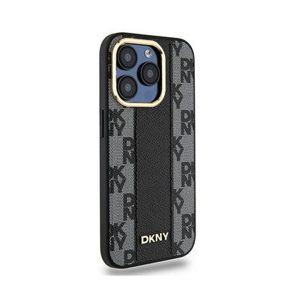 DKNY odinis languotas raštas MagSafe – dėklas, skirtas iPhone 15 Pro (juodas)