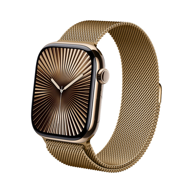 Crong Milano Steel – nerūdijančio plieno dirželis, skirtas Apple Watch 38/40/41/42 mm (rožinio aukso spalvos)