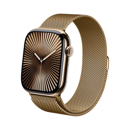 Crong Milano Steel – nerūdijančio plieno dirželis, skirtas Apple Watch 38/40/41/42 mm (rožinio aukso spalvos)