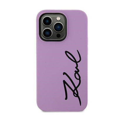 „Karl Lagerfeld Silicone Signature“ – dėklas, skirtas „iPhone 11“ (violetinis)