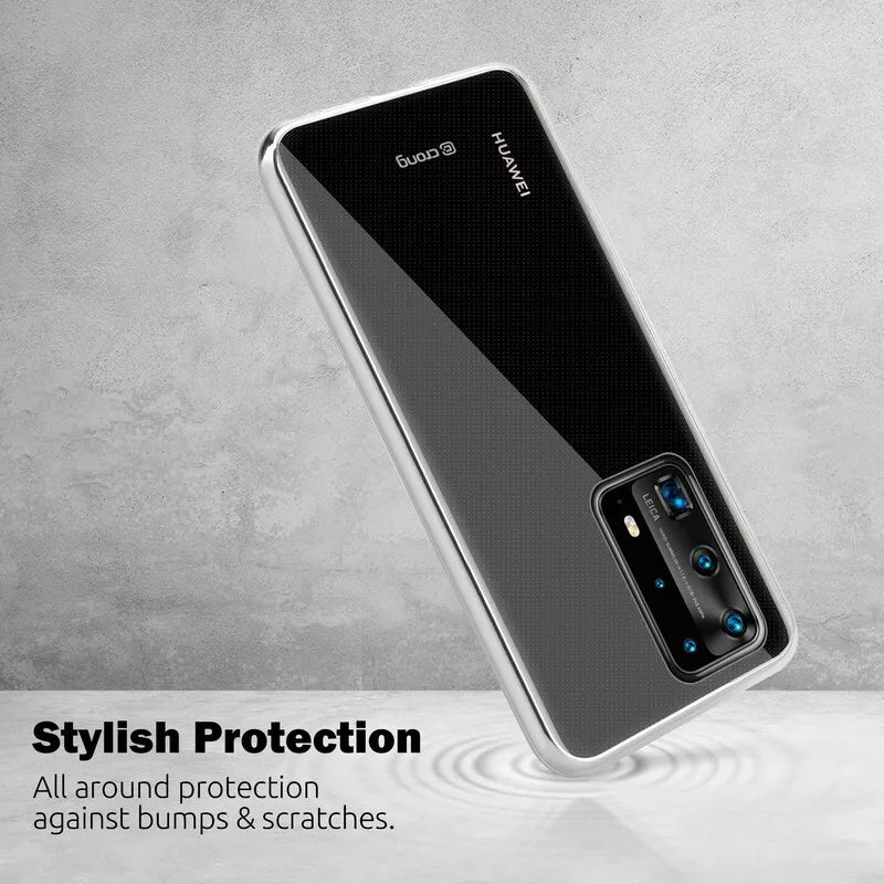 Crong Crystal Slim dėklas – apsauginis dėklas, skirtas „Huawei P40 Pro“ (permatomas)