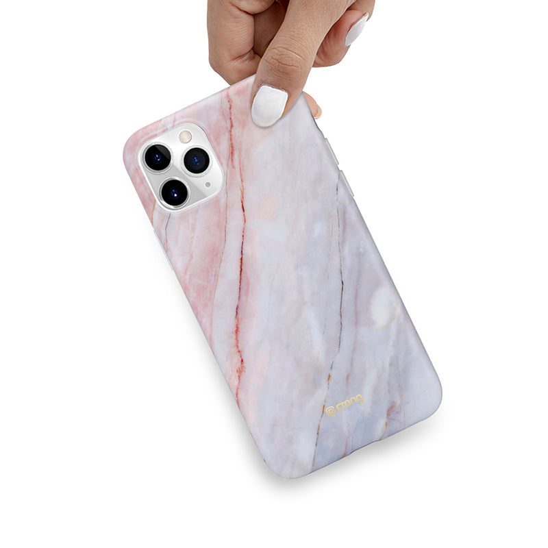 Crong Marble dėklas – dėklas, skirtas „iPhone 11 Pro“ (rožinis)