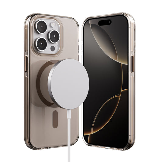 Crong Clear MAG Pro – dėklas iPhone 15 Pro su MagSafe (dykumos)